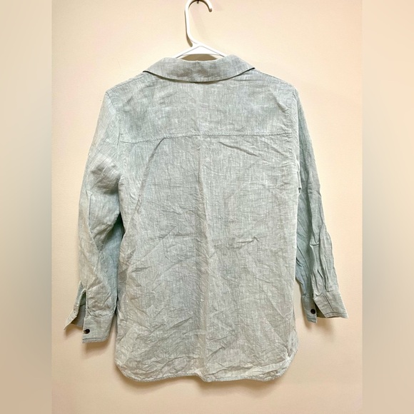 LAFAYETTE 148 Ruxton Illustrious Linen Shirt size Small - Picture 10 of 10